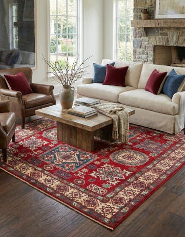6' 7 x 9' 8 Hand Knotted Kazak Rug