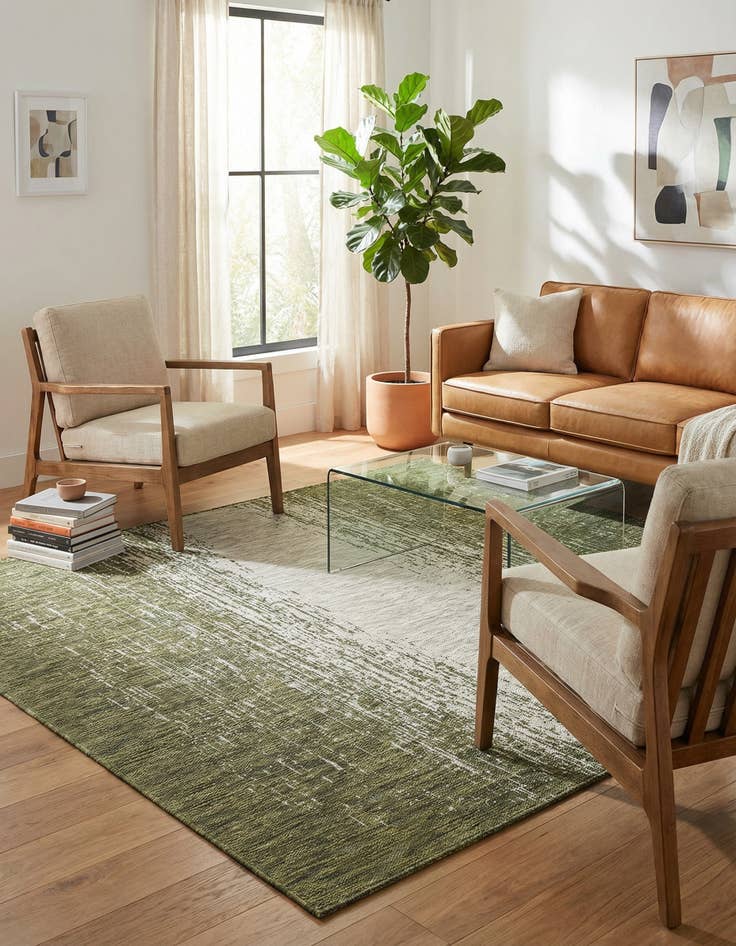 Detail image of 6' x 9'  Washable Modern Indoor / Outdoor Rug