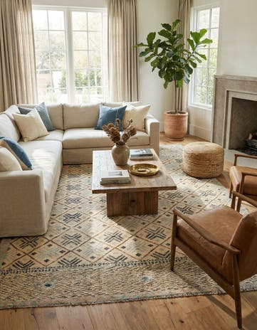 7' 8 x 10' 2 Hand Knotted Darya Wool Rug