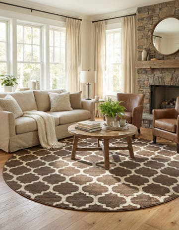 10' x 10' Lattice Round Rug