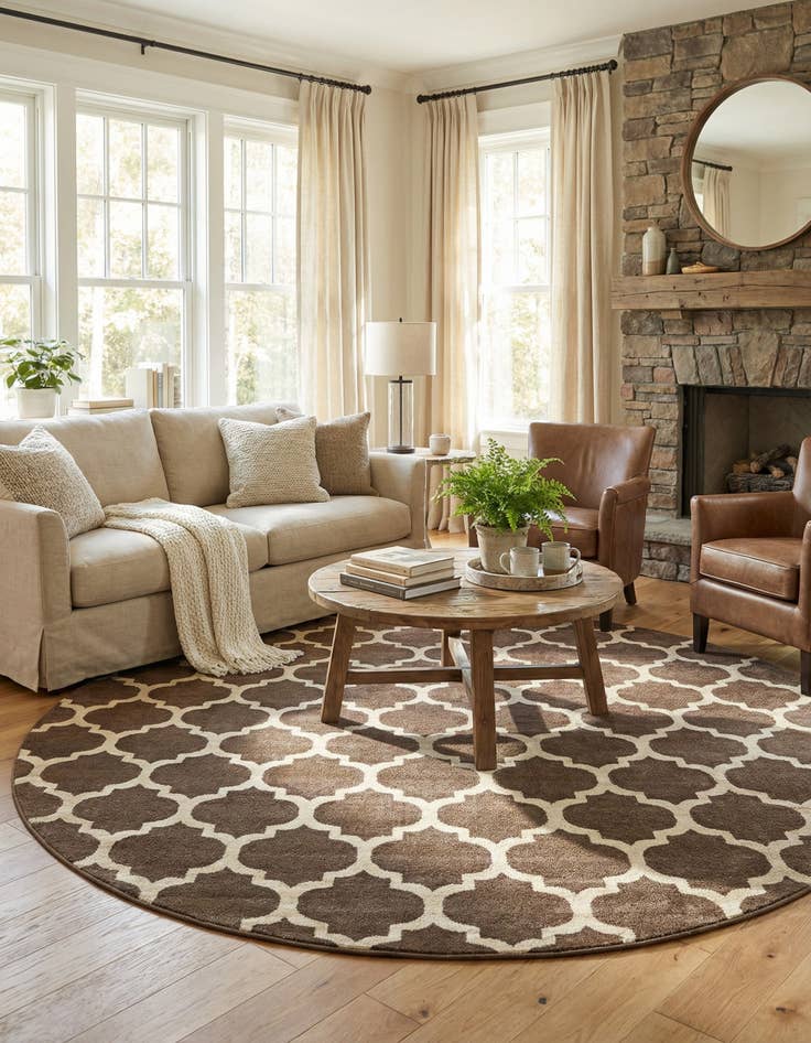 Detail image of 10' x 10' Trellis Round Rug