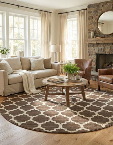 10' x 10' Lattice Round Rug