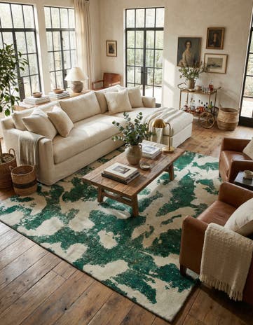 8' 8 x 9' 5 Hand Knotted Ultra Vintage Persian Wool Square Rug