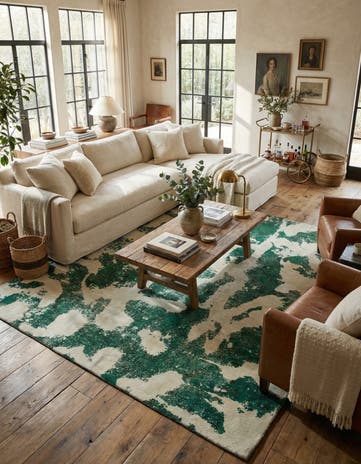 8' 8 x 9' 5 Hand Knotted Ultra Vintage Persian Wool Square Rug