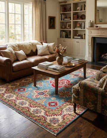 5' x 6' 10 Hand Knotted Kazak Rug
