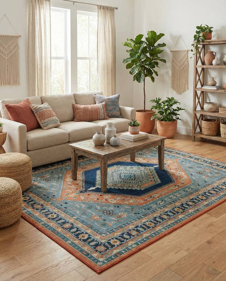 Detail image of 7' 10 x 10' Easy-Clean Baja Indoor / Outdoor Rug
