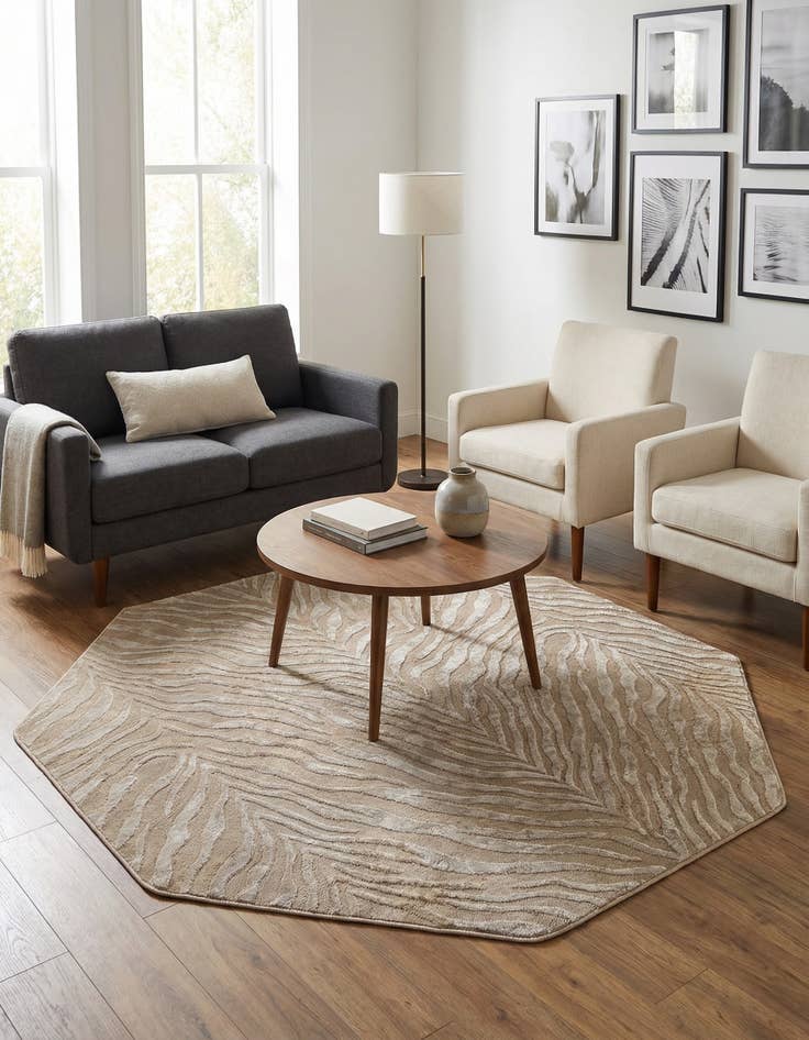 Detail image of 5' 3 x 5' 3 Finsbury Octagon Rug