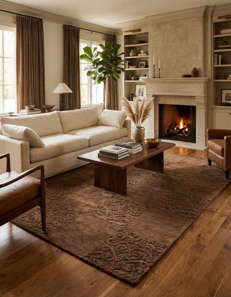 Detail image of  6' 8 x 9' 11  Hand Knotted Darya Wool Rug