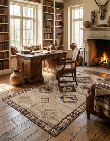 5' x 9' 8 Hand Knotted Balouch Wool Rug