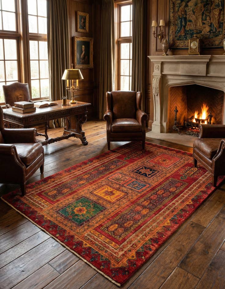 Detail image of 4' 8 x 7' 1 Kashkuli Rug