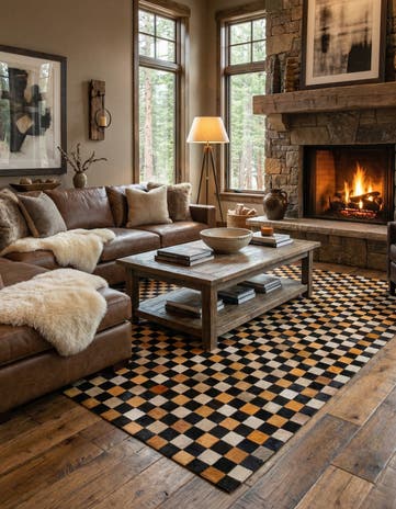 8' 1 x 10' Cowhide - Patchwork Rug