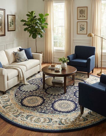 10' x 10' Nain Design Round Rug