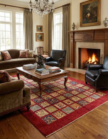 7' x 9' 3 Hand Knotted Ariana Ziegler Rug