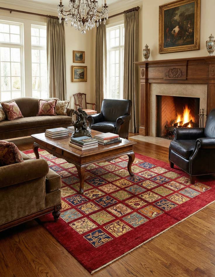 Detail image of 7' x 9' 3  Hand Knotted Ariana Ziegler Rug