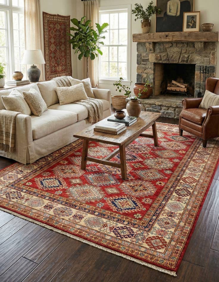 Detail image of 5' 9 x 7' 11 Kazak Wool Rug