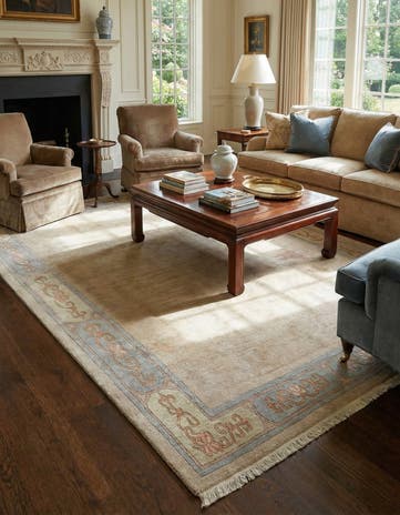 6' 7 x 9' 9 Hand Knotted Nepal Wool Rug
