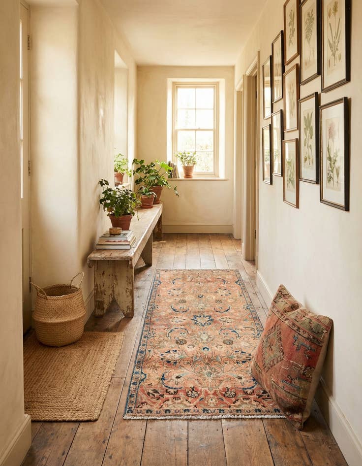 Detail image of 2' 4 x 4' 8  Hand Knotted Ultra Vintage Persian Wool Runner Rug