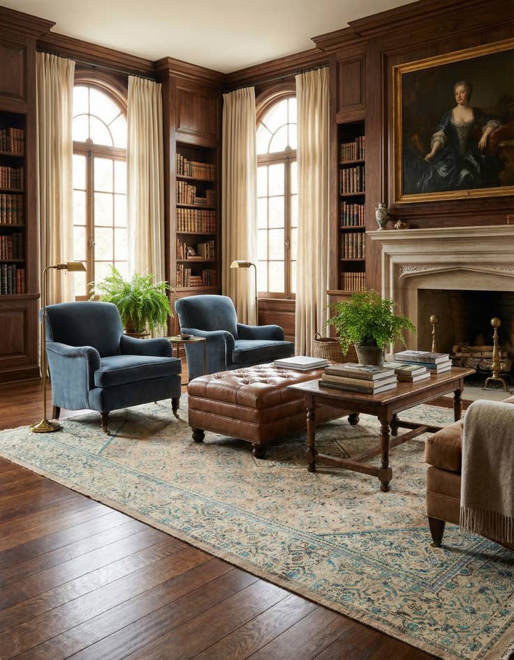 Detail image of  9' 8 x 13' 2  Hand Knotted Farahan Persian Wool Rug