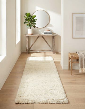 1' 10 x 6' Solid Shag Runner Rug