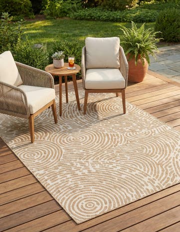 5' 3 x 7' Easy-Clean Modern Indoor / Outdoor Rug