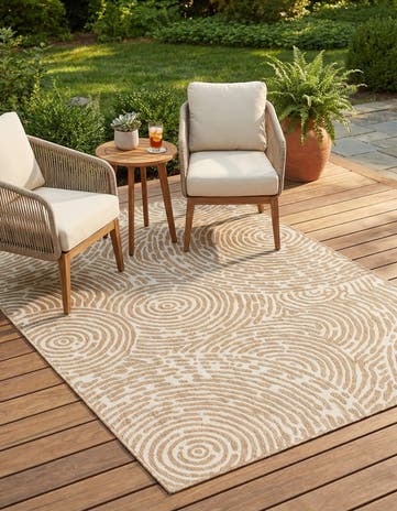 5' 3 x 7' Easy-Clean Modern Indoor / Outdoor Rug