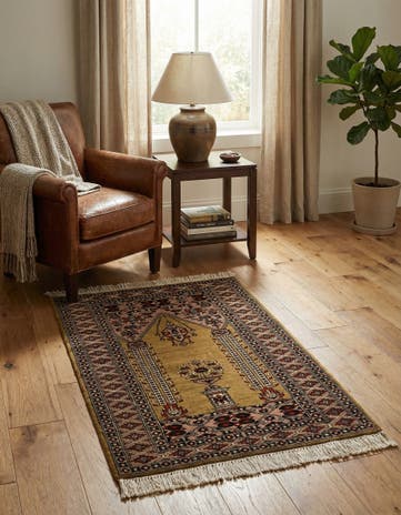 2' 8 x 4' 9 Hand Knotted Bokhara Oriental Wool Rug