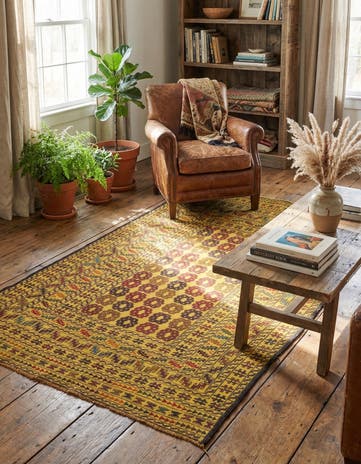 4' x 6' 6 Hand Woven Kilim Afghan Wool Rug
