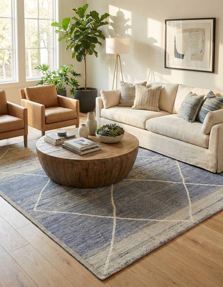 Detail image of 8' 2 x 10' 4  Hand Knotted Moroccan Wool Rug