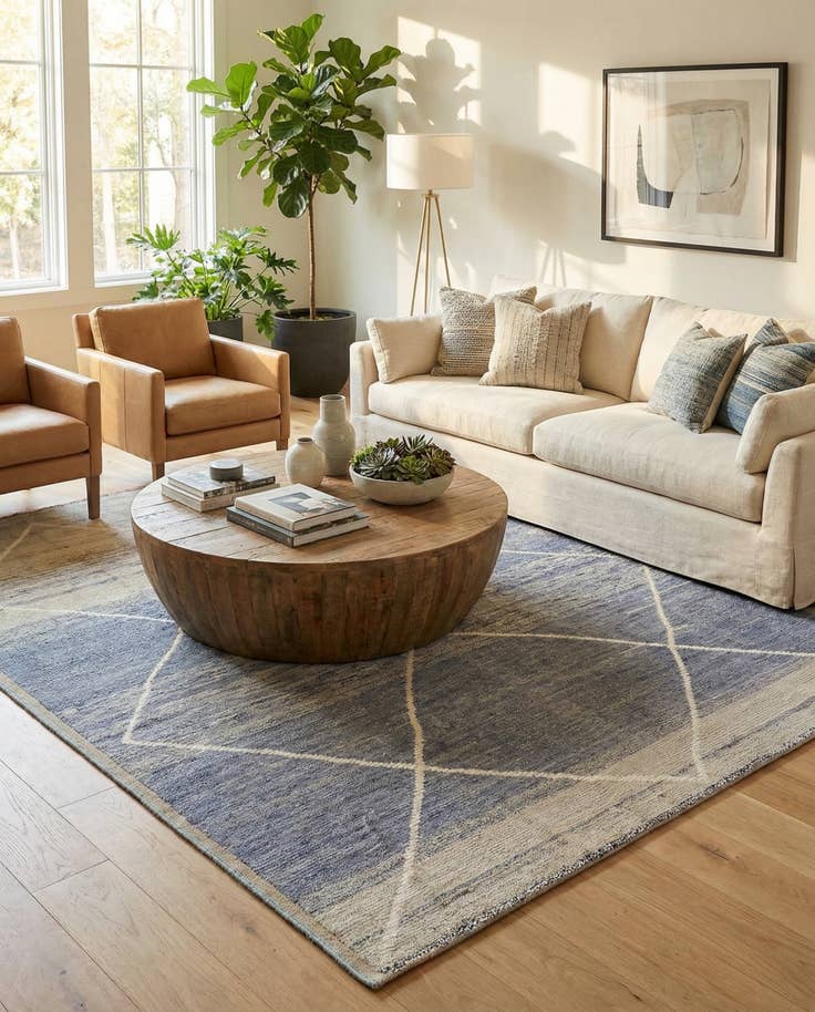 Detail image of 8' 2 x 10' 4 Hand Knotted Moroccan Wool Rug