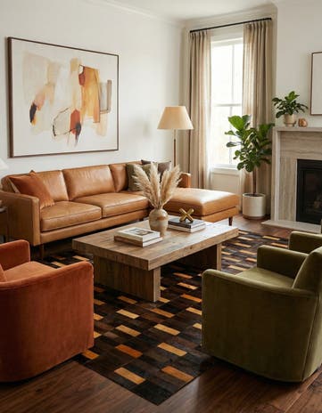 5' x 7' 11 Cowhide - Patchwork Rug