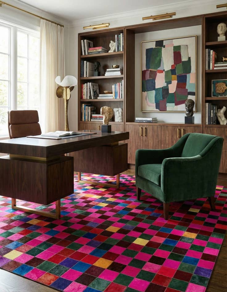 Detail image of  7' 11 x 9' 10 Cowhide - Patchwork Rug