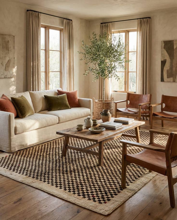 Detail image of 4' 11 x 6' 4 Hand Knotted Moroccan Wool Rug