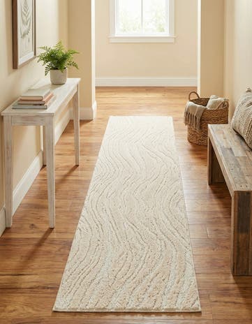 Ivory Sepia Runner Rug