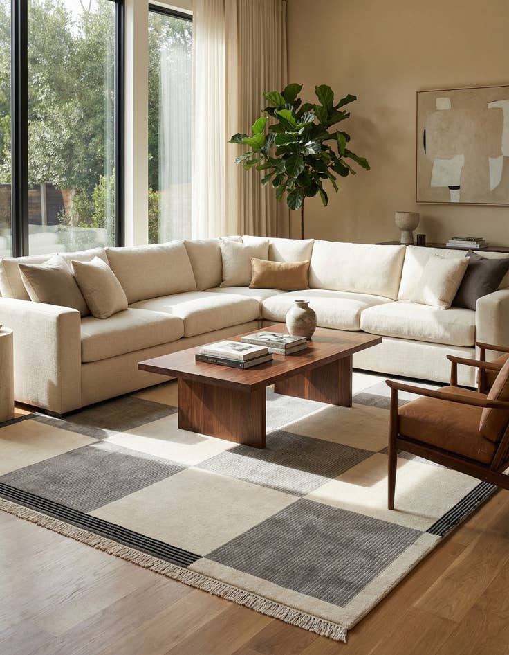 Detail image of 6' 10 x 9' 5  Hand Knotted Darya Wool Rug