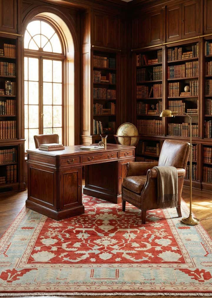 8' 11 x 11' 8 Hand Knotted Peshawar Ziegler Rug