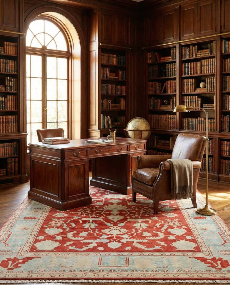 Detail image of 8' 11 x 11' 8 Hand Knotted Peshawar Ziegler Rug