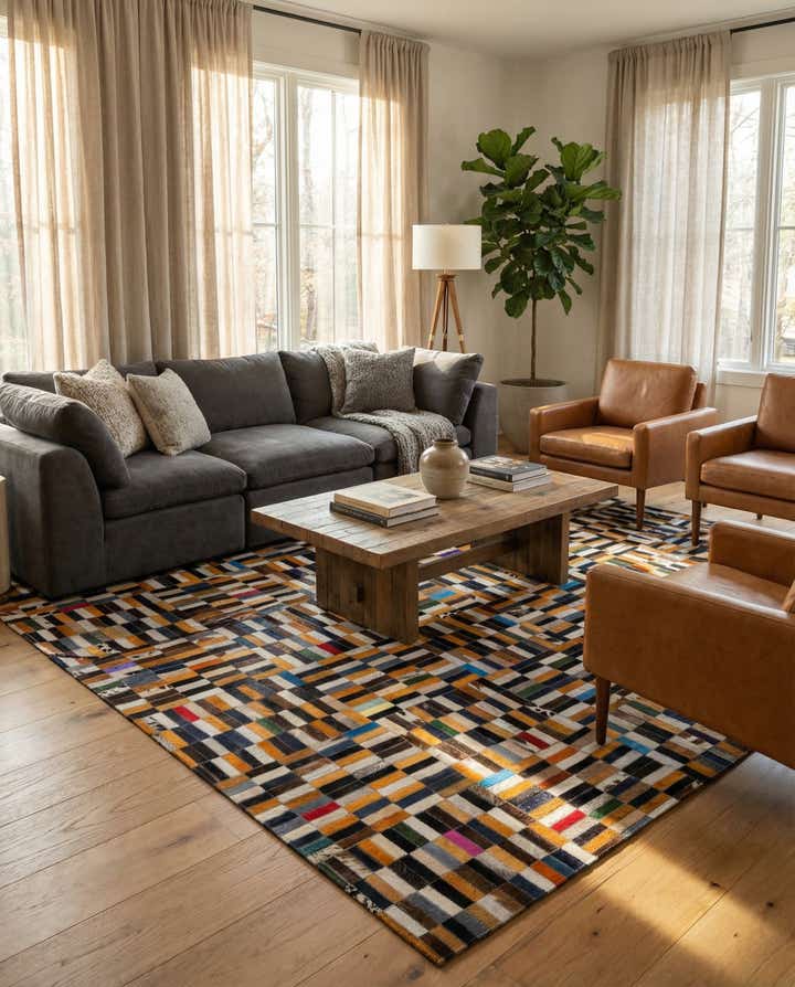 5' 1 x 7' 11 Cowhide - Patchwork Rug