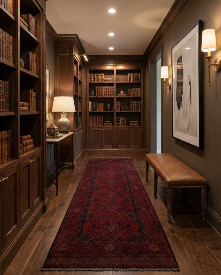 2' 9 x 9' 10 Hand Knotted Khal Mohammadi Wool Runner Rug