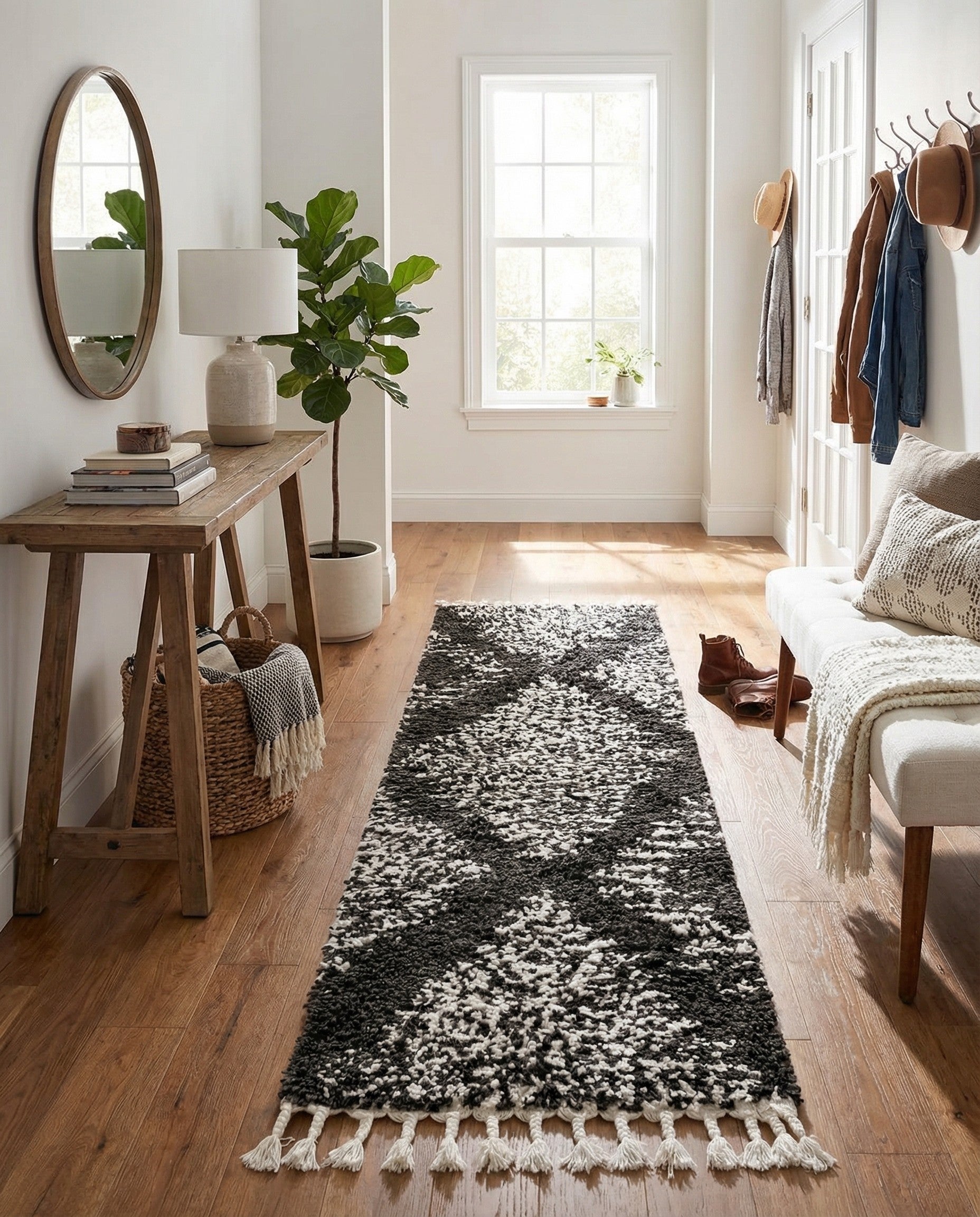  2' 7 x 12' Serenity Shag Runner Rug
