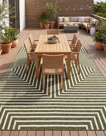 10' x 14' Easy-Clean Modern Indoor / Outdoor Rug