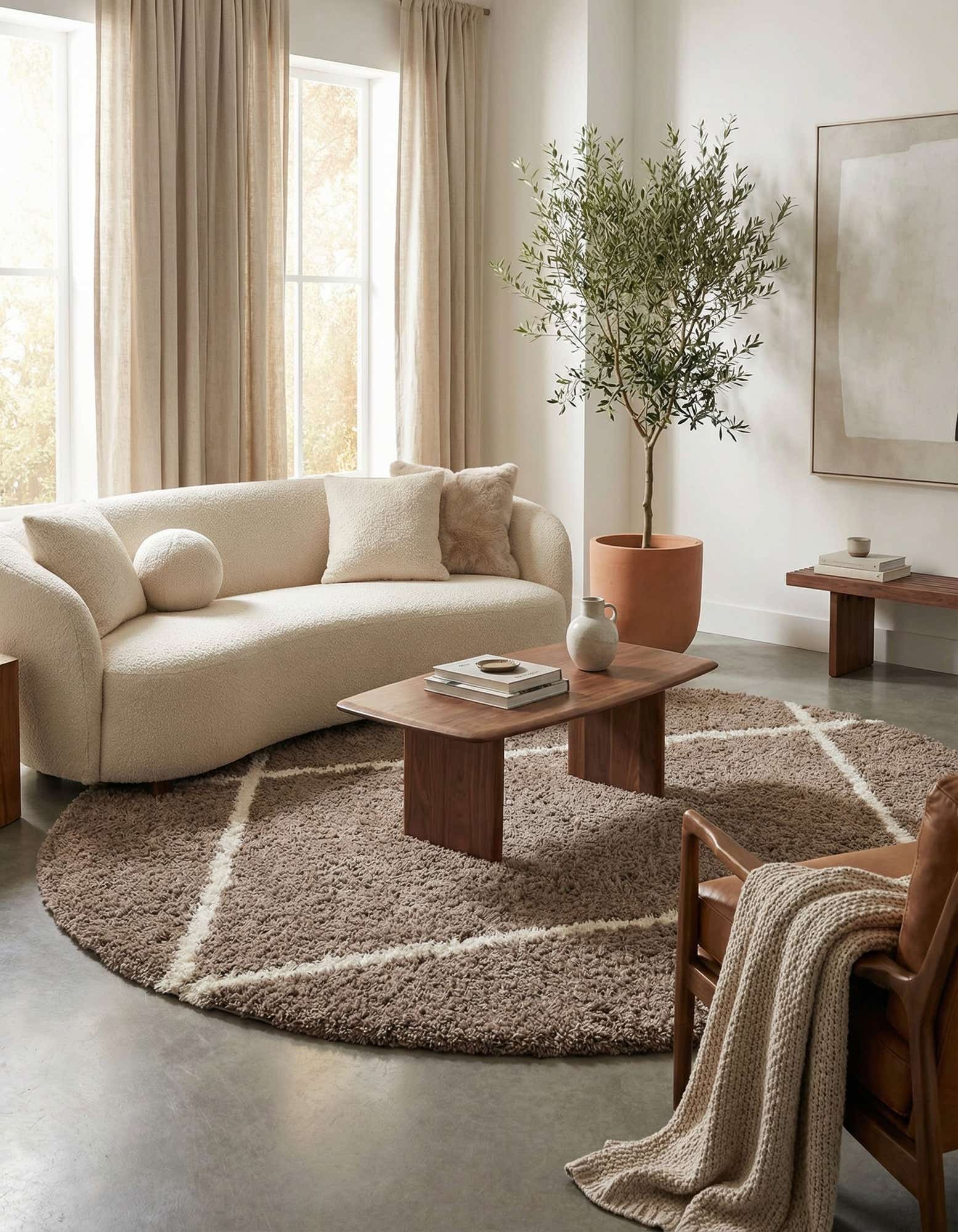 10' x 10' Infinity Shag Round Rug