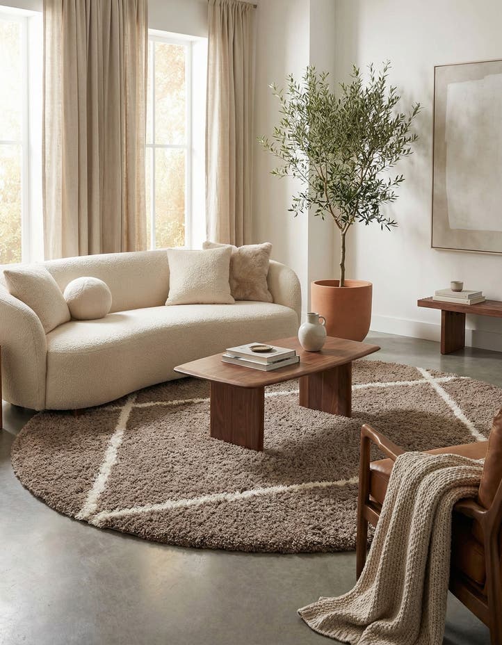 10' x 10' Infinity Shag Round Rug