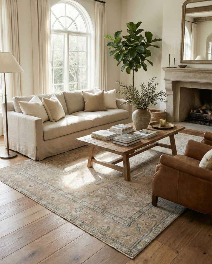 9' 5 x 12' 10 Hand Knotted Ultra Vintage Persian Wool Rug