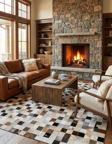 8' x 9' 11 Cowhide Stocks Rug