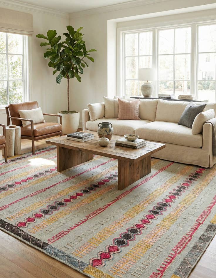 Detail image of 8' 10 x 12' 4  Hand Knotted Darya Wool Rug