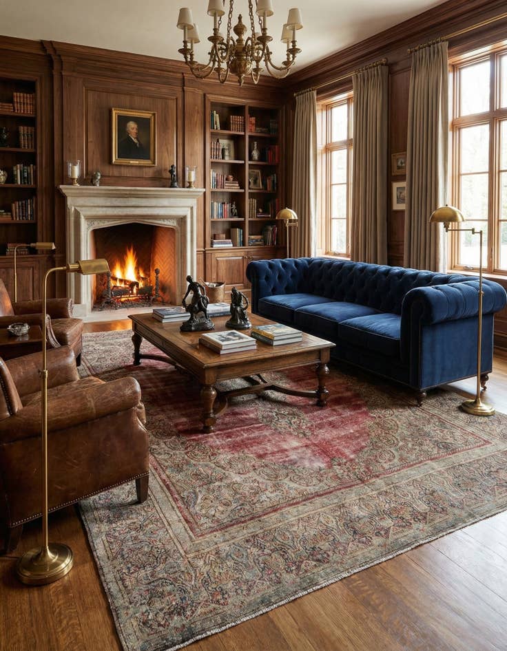 Detail image of 9' 1 x 12' 9 Vintage Wool Rug