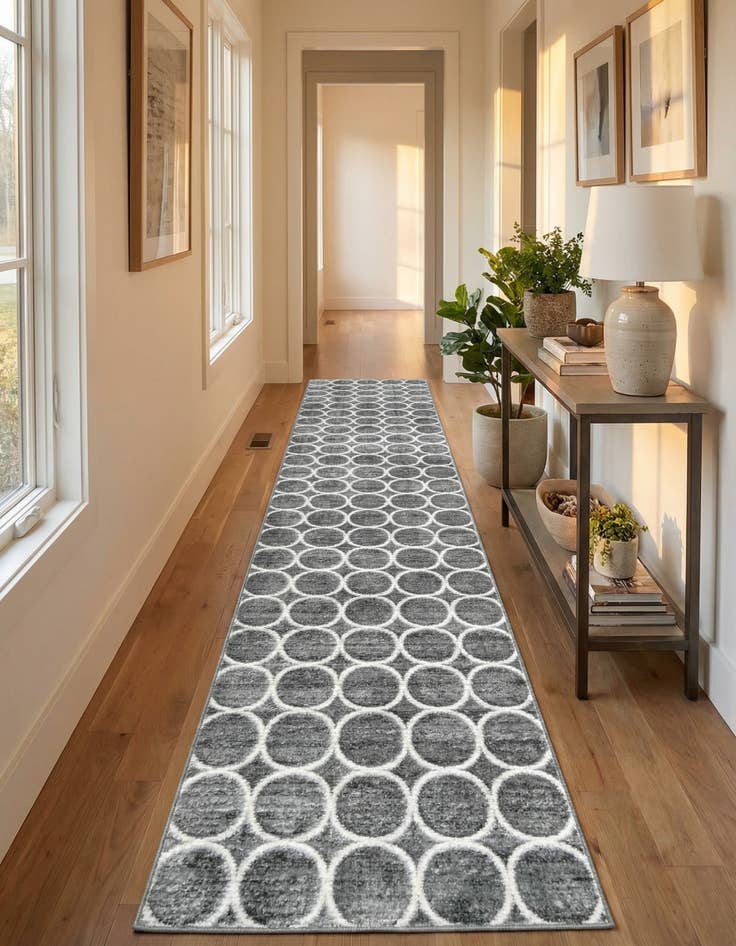 Detail image of  2' 7 x 16' 5 Lattice Trellis Runner Rug