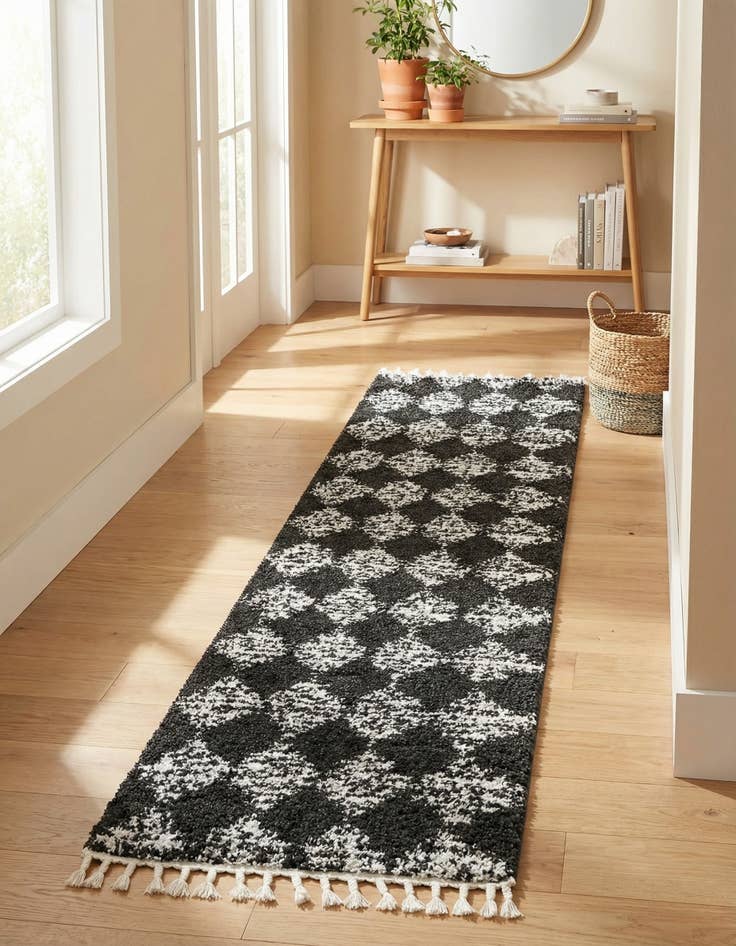 Detail image of 2' 7 x 12' Serenity Shag Runner Rug