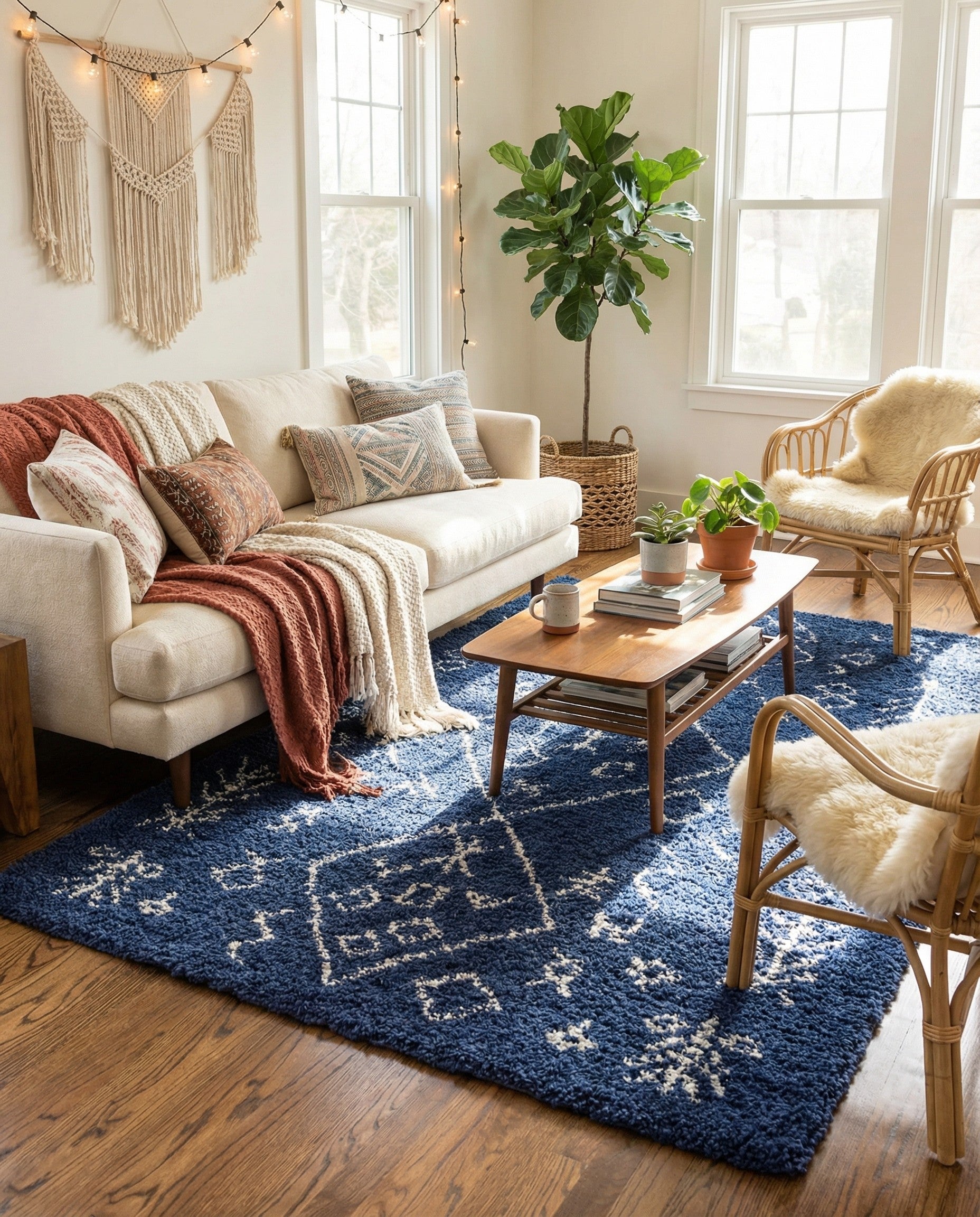  5' x 8' Moroccan Shag Rug