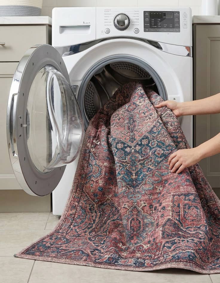 Detail image of 4' x 6'  Washable Maahru Rug